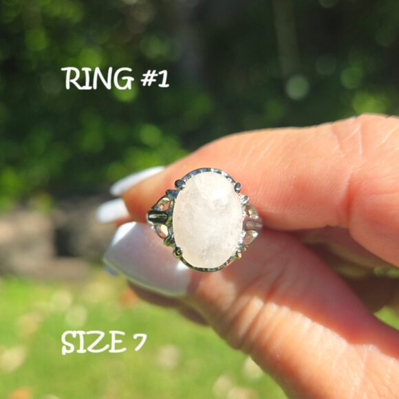Rose Quartz Gemstone Rings, Various Sizes - Picture 3 of 11